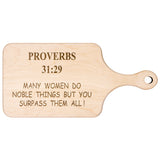 Christian Gift For Women | Cutting Board Scripture Etched | Mother's Day Gift | Proverbs 31:29 | Mother in law Gift | Mom Gift | Best Mom