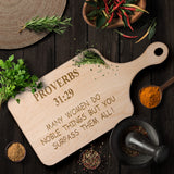 Christian Gift For Women | Cutting Board Scripture Etched | Mother's Day Gift | Proverbs 31:29 | Mother in law Gift | Mom Gift | Best Mom
