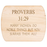 Christian Gifts For Women | Proverbs 31:29 | Cutting Boards | Scripture Gifts | Mother's Day Gift | Mother in law Gift | Mom Gift | Best Mom
