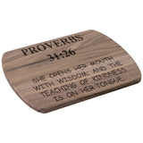 Teacher Gift | Proverbs 31:26 | Christian Gift For Women | Christian School Teacher | Cutting Board | Wife Gift | Mother Gift | Mom Gift