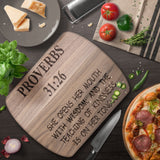 Teacher Gift | Proverbs 31:26 | Christian Gift For Women | Christian School Teacher | Cutting Board | Wife Gift | Mother Gift | Mom Gift