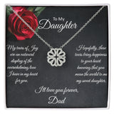 Dad To Daughter Magnetic Hearts Necklace – Daughter Gift from Dad – Daughter Gift She'll Treasure Forever - Dad To Daughter Keepsake Jewelry