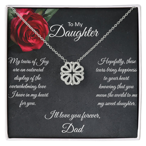 Dad To Daughter Magnetic Hearts Necklace – Daughter Gift from Dad – Daughter Gift She'll Treasure Forever - Dad To Daughter Keepsake Jewelry
