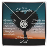 Dad To Daughter Magnetic Hearts Necklace – Daughter Gift from Dad – Daughter Gift She'll Treasure Forever - Dad To Daughter Keepsake Jewelry