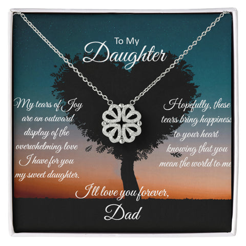 Dad To Daughter Magnetic Hearts Necklace – Daughter Gift from Dad – Daughter Gift She'll Treasure Forever - Dad To Daughter Keepsake Jewelry