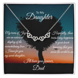 Dad To Daughter Magnetic Hearts Necklace – Daughter Gift from Dad – Daughter Gift She'll Treasure Forever - Dad To Daughter Keepsake Jewelry