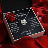 Dad To Daughter Magnetic Hearts Necklace – Daughter Gift from Dad – Daughter Gift She'll Treasure Forever - Dad To Daughter Keepsake Jewelry