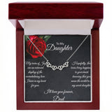 Dad To Daughter Magnetic Hearts Necklace – Daughter Gift from Dad – Daughter Gift She'll Treasure Forever - Dad To Daughter Keepsake Jewelry
