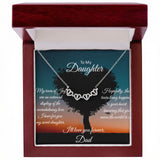 Dad To Daughter Magnetic Hearts Necklace – Daughter Gift from Dad – Daughter Gift She'll Treasure Forever - Dad To Daughter Keepsake Jewelry