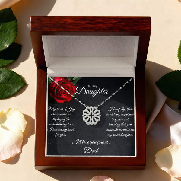 Dad To Daughter Magnetic Hearts Necklace – Daughter Gift from Dad – Daughter Gift She'll Treasure Forever - Dad To Daughter Keepsake Jewelry
