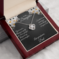 Dad To Daughter Love Knot Necklace – Daughter Gift from Dad – Daughter Gift She'll Treasure Forever - Dad to Daughter Keepsake Jewelry