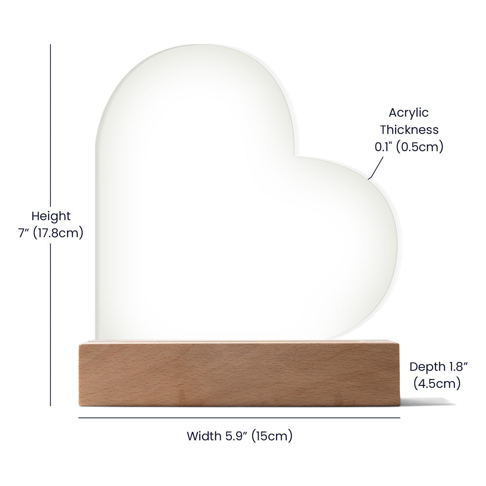 Mother's Day Gift, Wife Gift, Birthday Gift, Love Story, Heart Acrylic Plaque