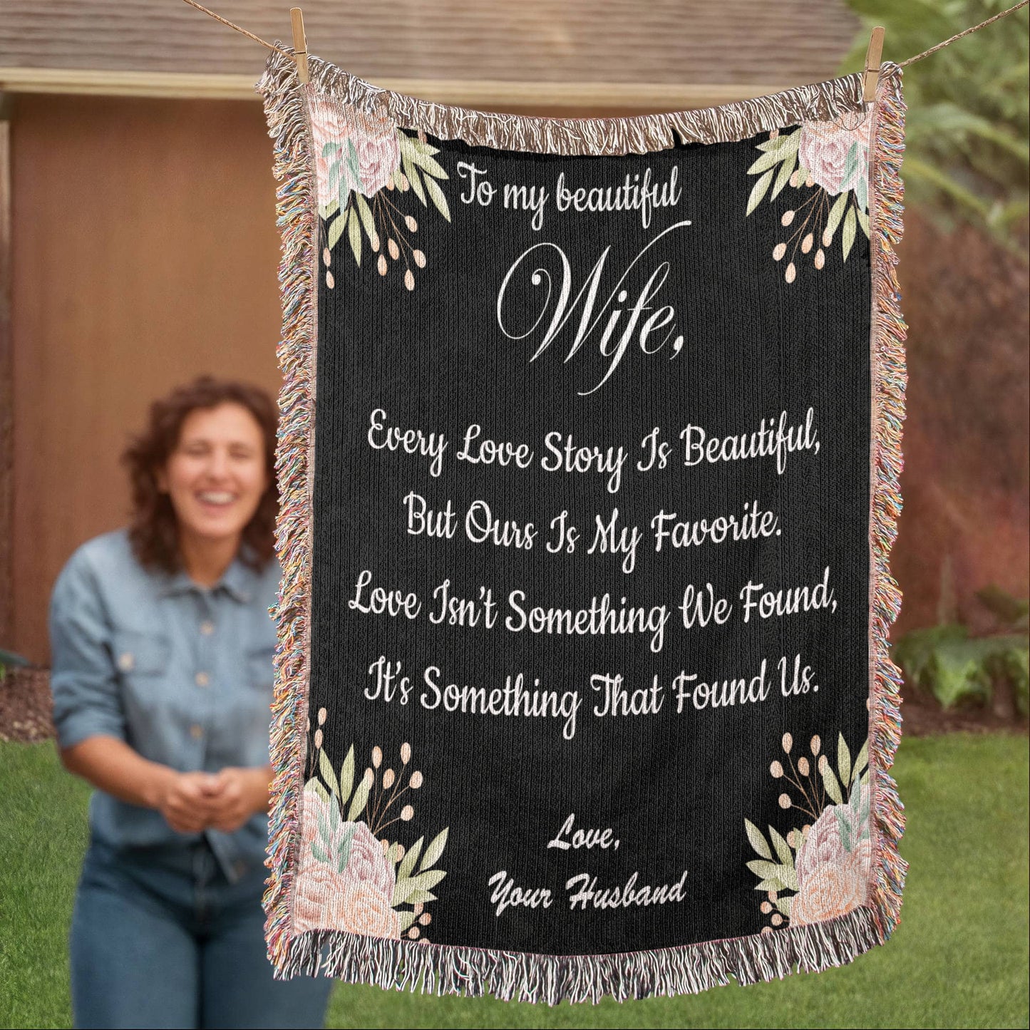 Mother's Day Gift, Woven Blanket, Wife Gift, Keepsake Blanket, Christian Women, Love Gift