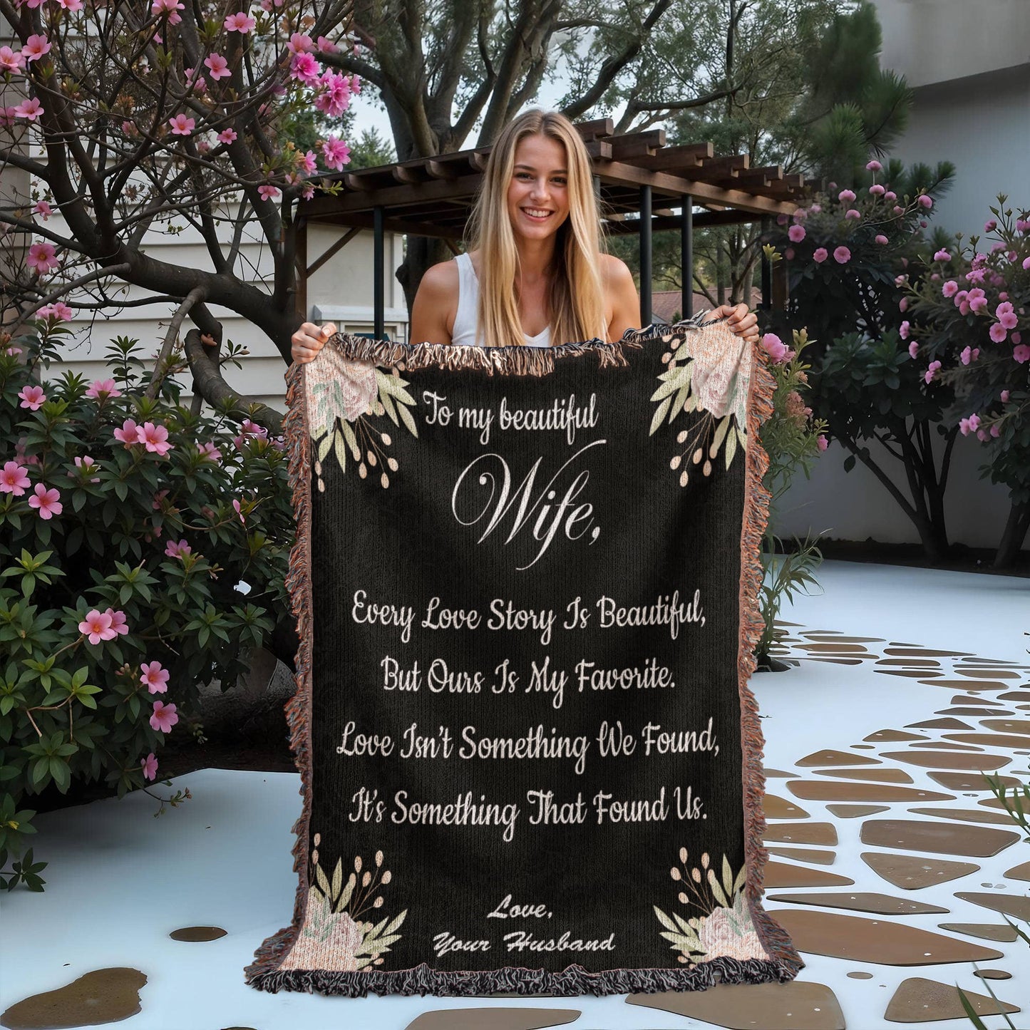 Mother's Day Gift, Woven Blanket, Wife Gift, Keepsake Blanket, Christian Women, Love Gift