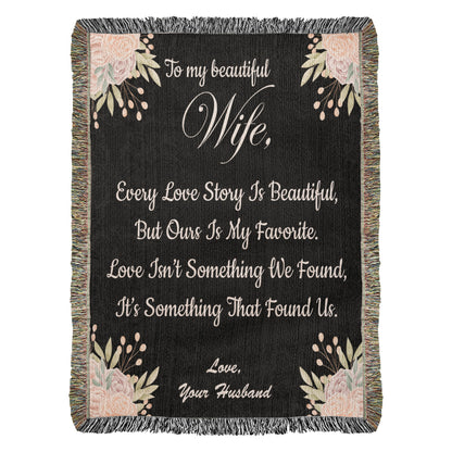 Mother's Day Gift, Woven Blanket, Wife Gift, Keepsake Blanket, Christian Women, Love Gift