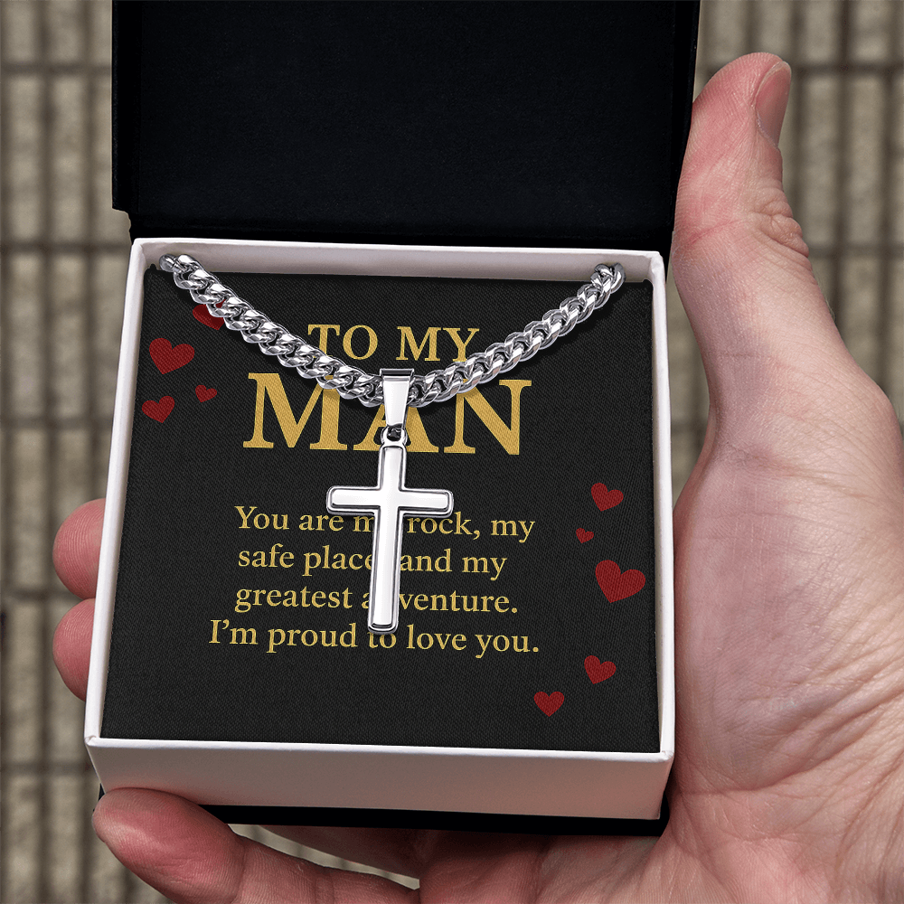 Valentine's Day Gift, Cross Necklace, Husband, Fiance, Boyfriend, Love Gift, Cross Necklace