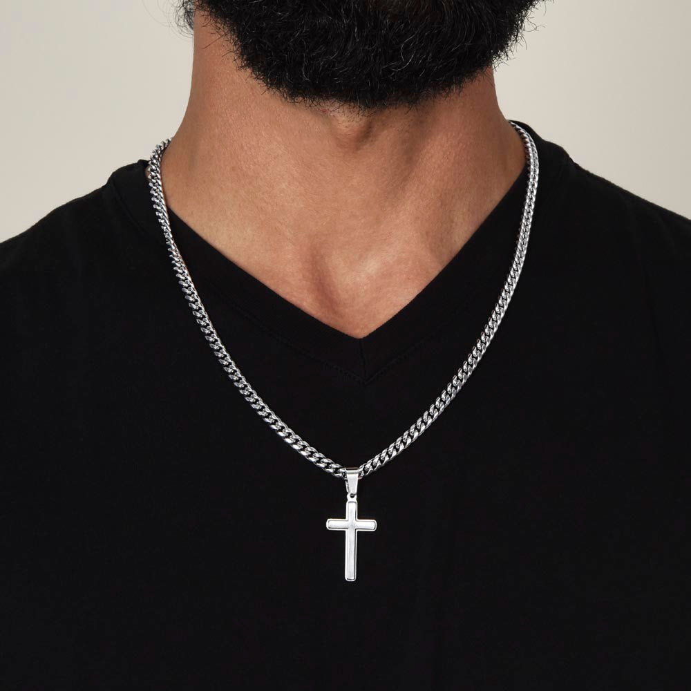 Valentine's Day Gift, Cross Necklace, Husband, Fiance, Boyfriend, Love Gift, Cross Necklace