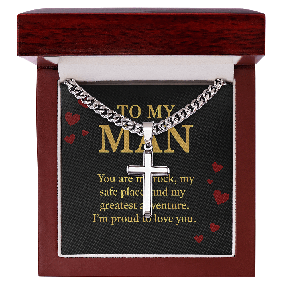 Valentine's Day Gift, Cross Necklace, Husband, Fiance, Boyfriend, Love Gift, Cross Necklace