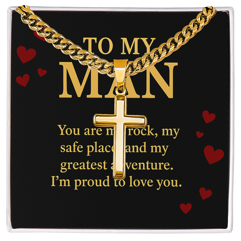 Valentine's Day Gift, Cross Necklace, Husband, Fiance, Boyfriend, Love Gift, Cross Necklace