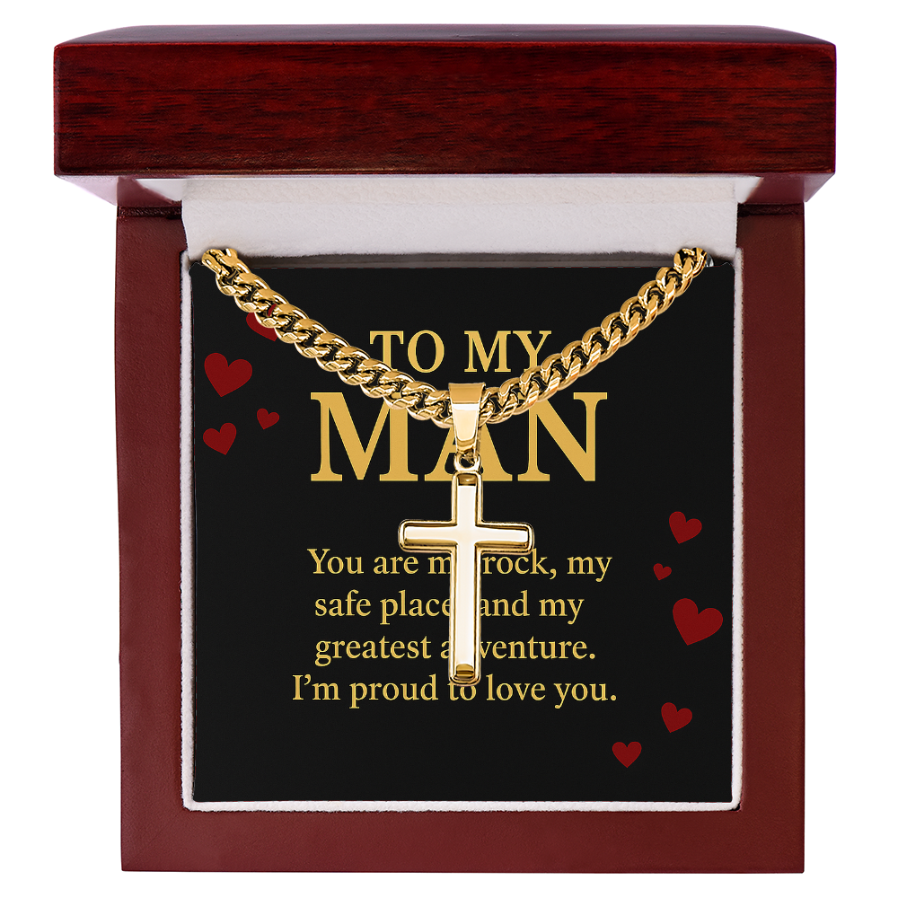 Valentine's Day Gift, Cross Necklace, Husband, Fiance, Boyfriend, Love Gift, Cross Necklace