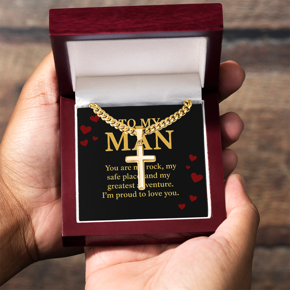 Valentine's Day Gift, Cross Necklace, Husband, Fiance, Boyfriend, Love Gift, Cross Necklace
