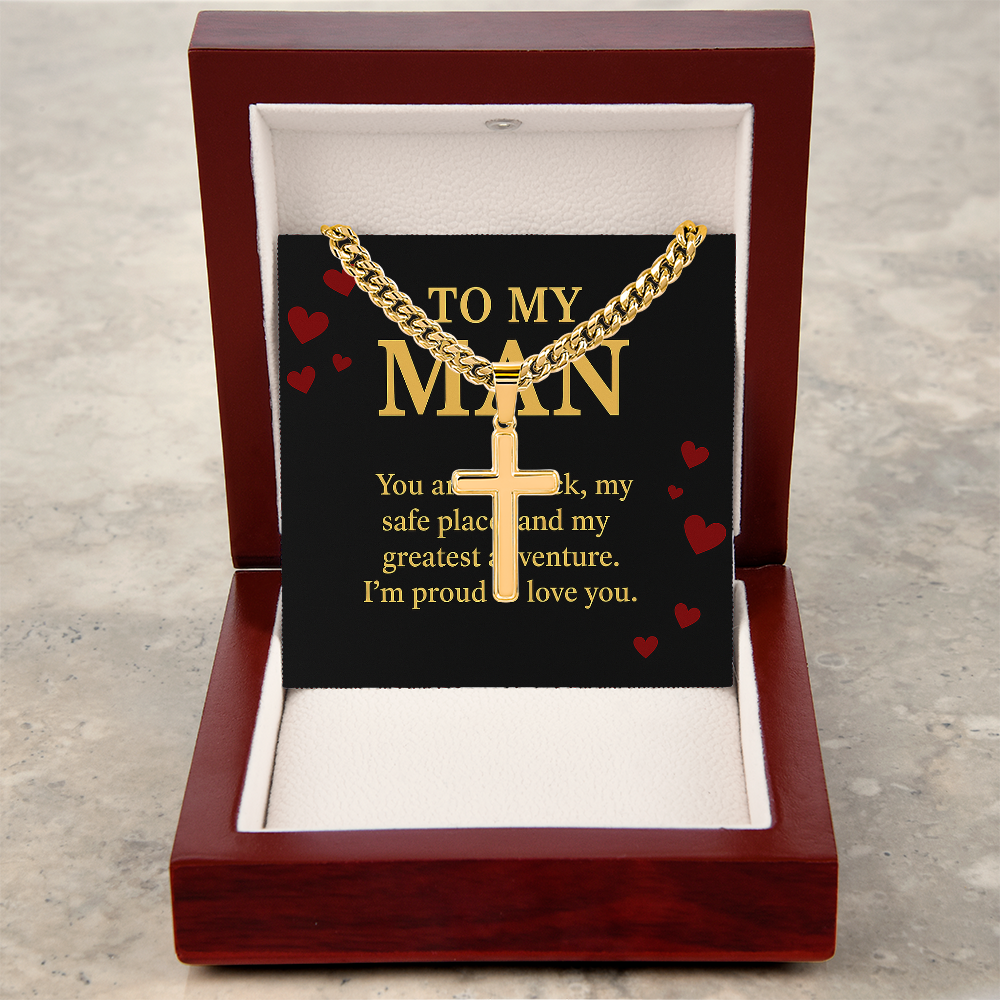 Valentine's Day Gift, Cross Necklace, Husband, Fiance, Boyfriend, Love Gift, Cross Necklace