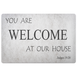 You Are Welcome At Our House | Christian Gift | Welcome Doormat | Welcome Mat | New Home Gift | Housewarming gift | Front Porch Decor