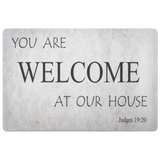 You Are Welcome At Our House | Christian Gift | Welcome Doormat | Welcome Mat | New Home Gift | Housewarming gift | Front Porch Decor