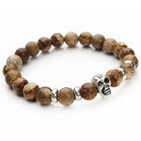 Natural Stones Skull Bracelet - FREE Shipping!!