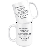 Dog Mom Custom Mug | Gift For Mom | Mother's Day Gift | Funny Gift For Mom | Funny Mom Mug | Funny Mother-in-law Gift | Funny Mother's Day Gift | Best Mom Gift |