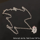 Hello Kitty necklace Crystal Cat Rhinestone Bowknot For Girls