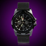 Men's Gemius Army Military Fabric Band Quartz Watch