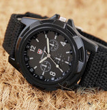 Men's Gemius Army Military Fabric Band Quartz Watch