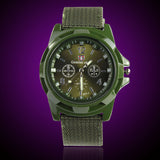 Men's Gemius Army Military Fabric Band Quartz Watch