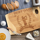 Best Dad By Par Cutting Board | Father Father's Day | Birthday | Christmas | Golfing Golfer Gift Idea from Daughter Son Wife