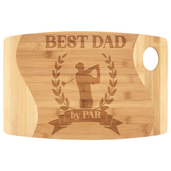 Best Dad By Par Cutting Board | Father Father's Day | Birthday | Christmas | Golfing Golfer Gift Idea from Daughter Son Wife