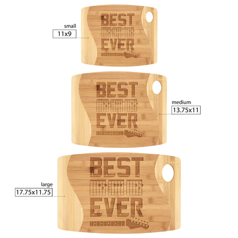 Best Guitar Dad Ever | Guitarist Dad Cutting Board | Guitar Dad Gift | Music Dad Gift | Gift for Dad Guitarist | Guitar Playing Dad Birthday | Free Shipping