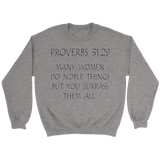 Christian Gift | Scripture Gift | Christian | Gift for Women | Sweatshirt | Proverbs 31-29