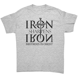 Christian Tee Shirt | Iron Sharpens Iron | Brothers In Christ | Christian Gift |  Dad Gift | Fathers Gift |