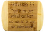 Cutting Board | Christian Gift | House Warming Gift | Christian Mom Gift | Christian Dad Gift | Scripture | PROVERBS 3:5 | Bible Verses |