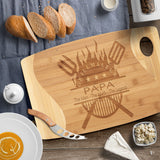 Grillmaster Papa | Father's Day Gift | Cutting Board | Gift for Him | Gift for Papa | BBQ Gift | Gift From Kids | Gift For Papa | Gift From Son Daughter