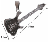 Rock Guitar Necklace Stainless Steel Plating Copper Alloy
