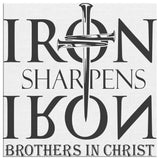Iron Sharpens Iron | Ephesians 6:10 | Dad Gift | Mom Gift | Christian Gift | Brothers In Christ | Christian Wall Canvas | House Warming Gift