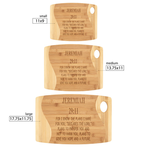 Jeremiah 29:11 | Christian Gift | Scripture Gift | Christian Dad Gift | Christian Mom Gift Bible Verse | Cutting Board