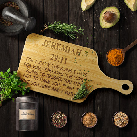 Jeremiah 29:11 | Christian Gift | Scripture Gift | Christian Dad Gift | Christian Mom Gift Bible Verse | Cutting Board