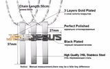 Jesus Cross Pendant Necklace Stainless Steel for Men