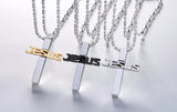 Jesus Cross Pendant Necklace Stainless Steel for Men