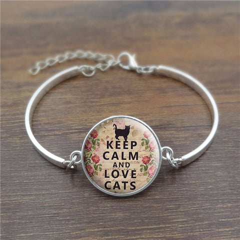 Keep Calm and Love Cats Bracelet