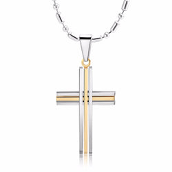 Christian Cross Pendant Necklace Stainless Steel Men & Women - 60% OFF!