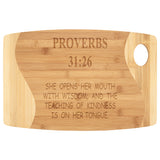 Teacher Gift | Proverbs 31:26 | Christian Gift For Women | Christian Teacher Gift | Cutting Board | Wife Gift | Mother Gift | Mom Gift
